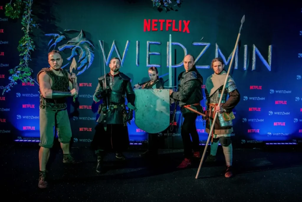 Wiedźmini na evencie Netflix